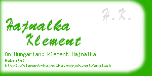 hajnalka klement business card